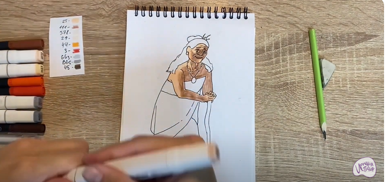Рисуем Тала из "Моана"