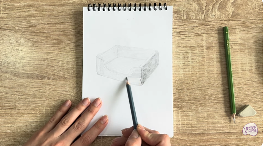 Рисуем Лежанка для кошки