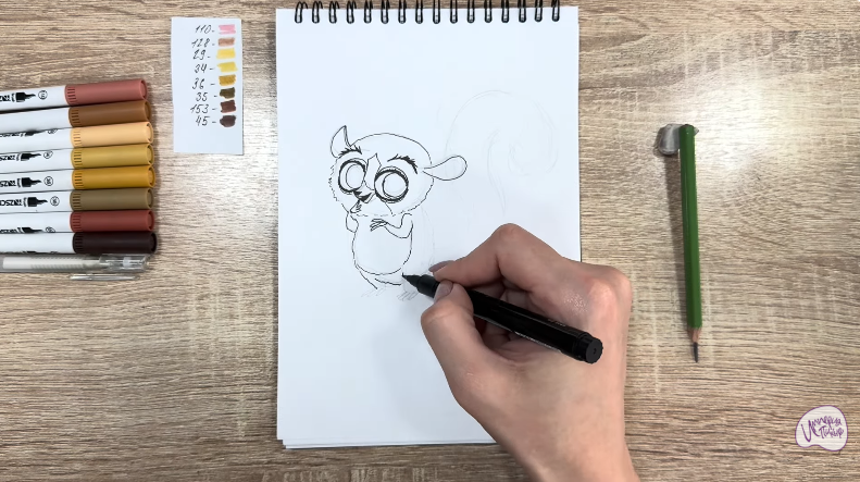 Рисуем Морт из "Мадагаскар"