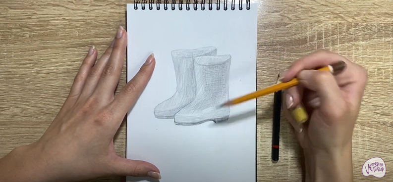 Рисуем Резиновые сапоги