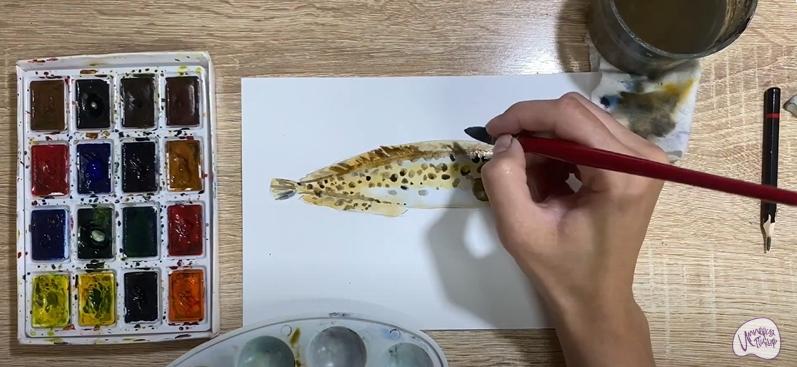 Рисуем Зубатка пёстрая