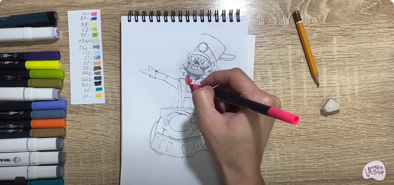 Рисуем Чак из Brawl Stars
