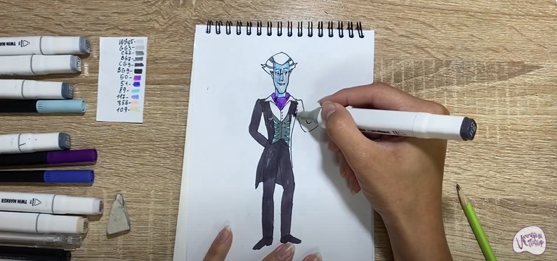 Рисуем Кощей Кощеевич из "Царевны"