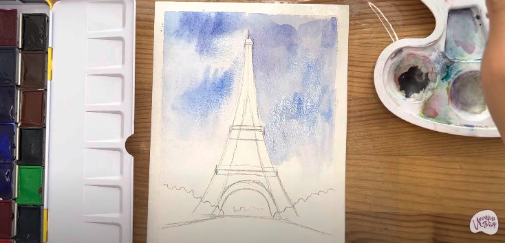 Рисуем Эйфелева башня