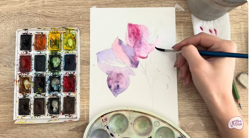 Рисуем Бугенвиллея