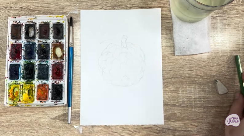 Рисуем Сахарное яблоко