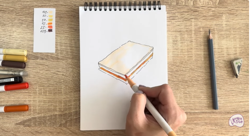 Рисуем Пирожное "Александровская полоска"