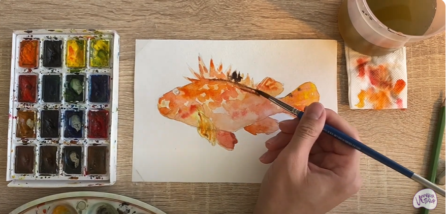 Рисуем Рыба-скорпион