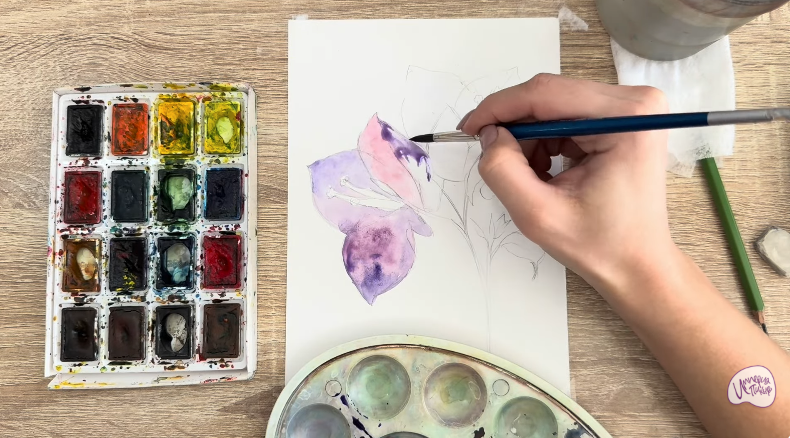 Рисуем Бугенвиллея