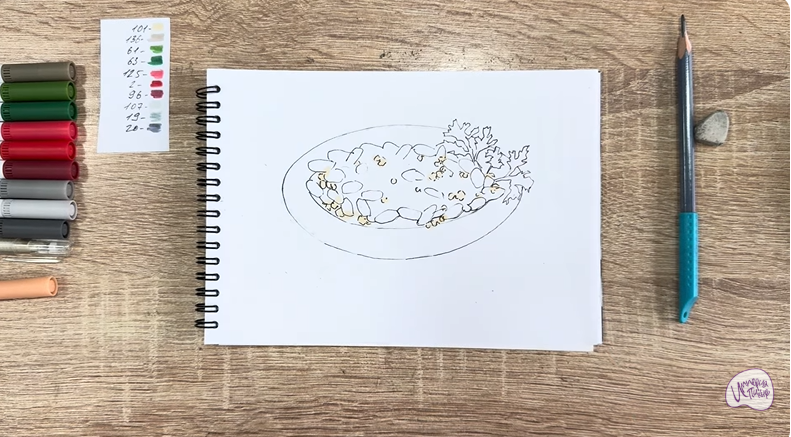 Рисуем Лобио по-грузински