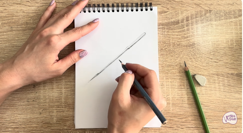 Рисуем Игла для швейной машинки