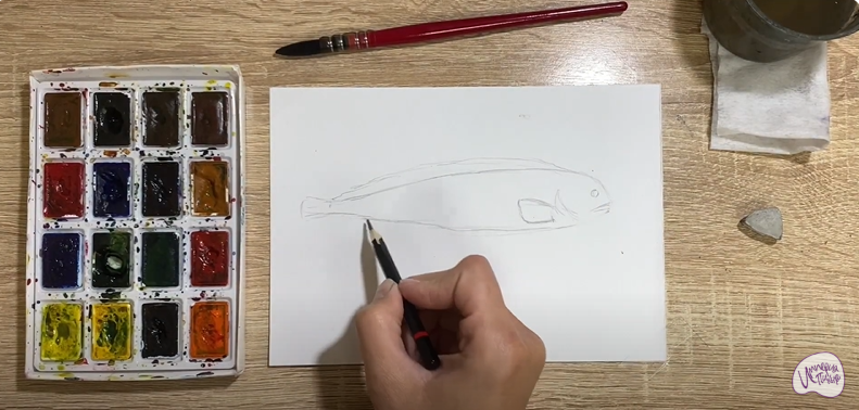 Рисуем Зубатка пёстрая