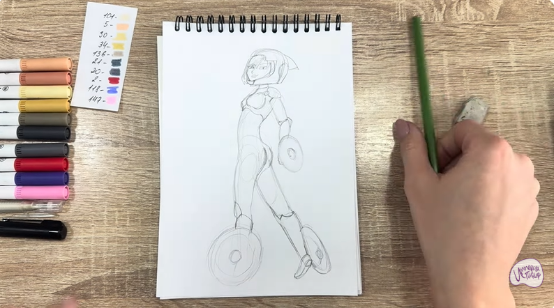 Рисуем ГоГо Томаго из "Город героев"