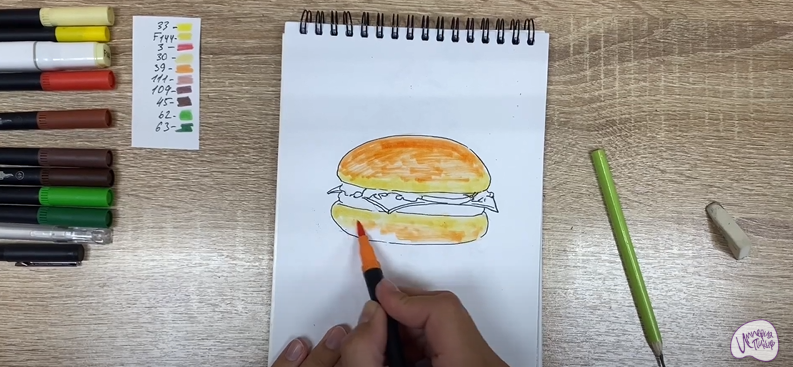 Рисуем Чизбургер