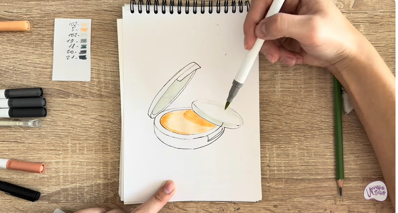 Рисуем Пудра для лица