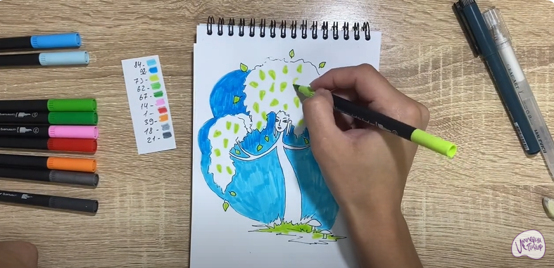 Рисуем Берёза из сказки