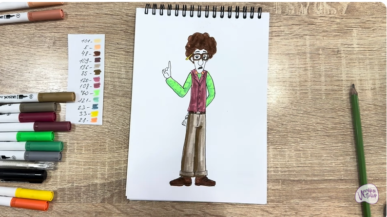 Рисуем Док Динозавров из «Доктор Динозавров»