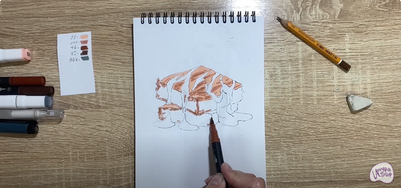 Рисуем Шоколадный брауни