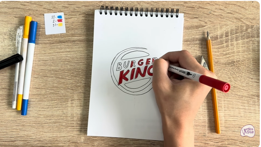 Рисуем Лого "BURGER KING"