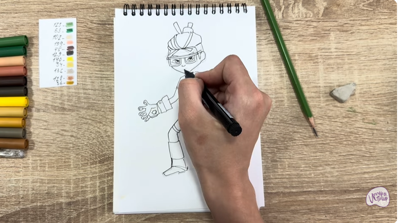 Рисуем Виктор из "герои Энвелла"