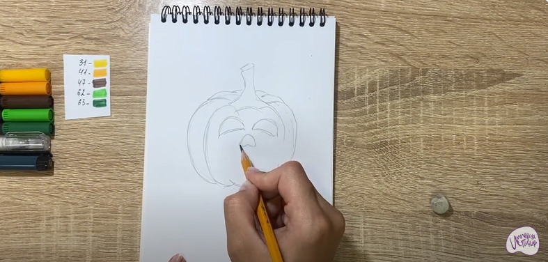 Рисуем Тыква на Хэллоуин
