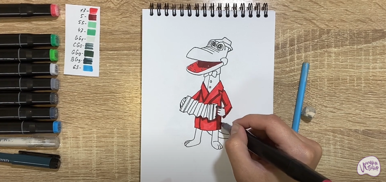 Рисуем Крокодил Гена