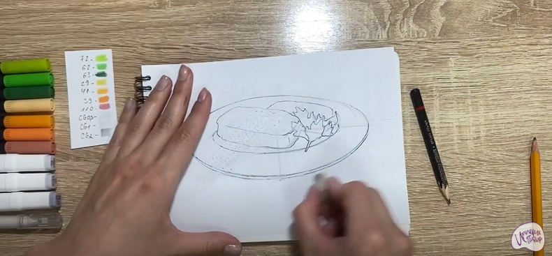 Рисуем Картофельные зразы