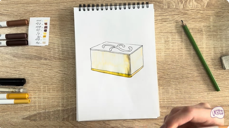 Рисуем Пирожное "Птичье Молоко"