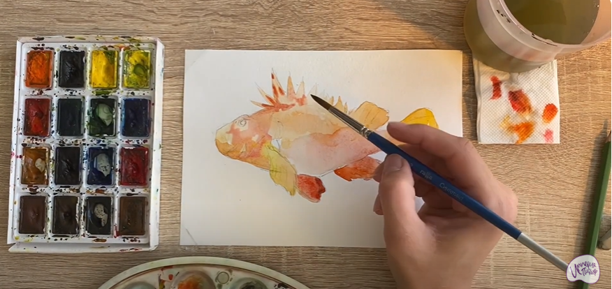 Рисуем Рыба-скорпион