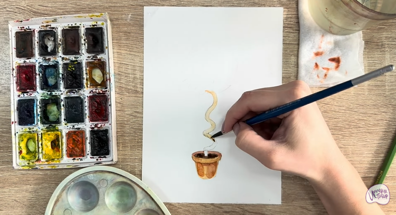 Рисуем Мирт обыкновенный