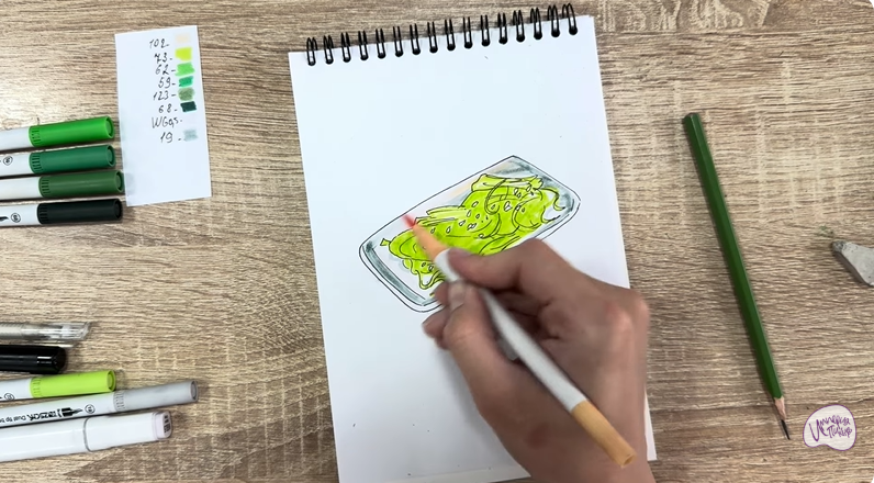 Рисуем Салат "чука"