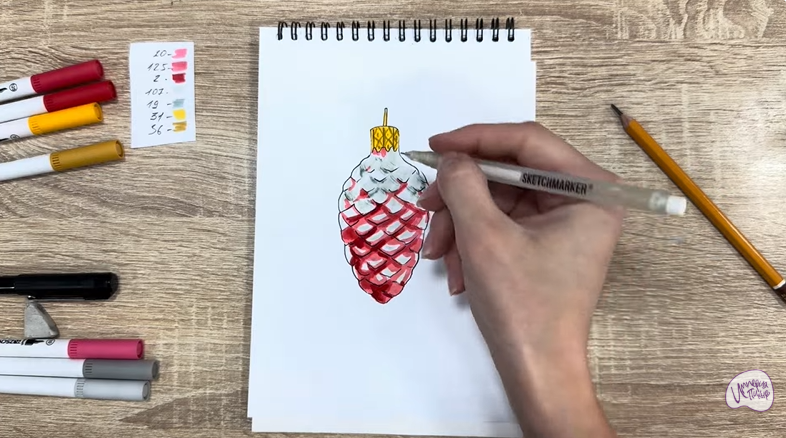 Рисуем Ёлочная игрушка