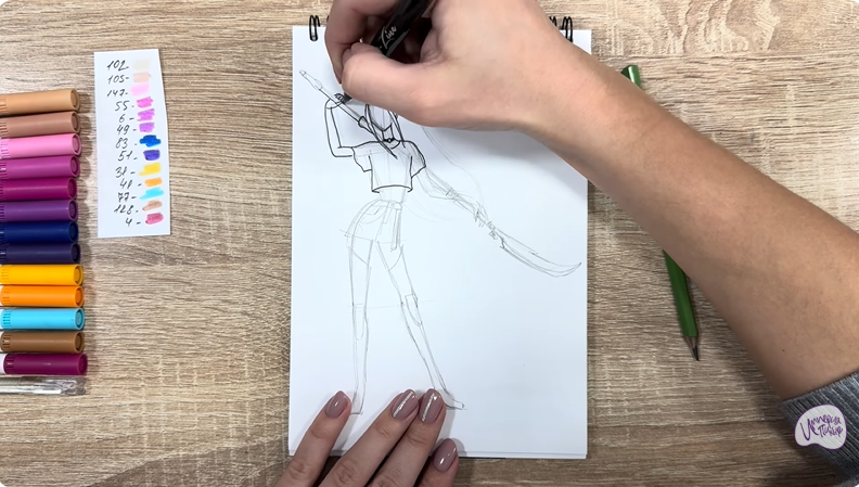 Рисуем Мира из "Кейпоп-охотницы на демонов"