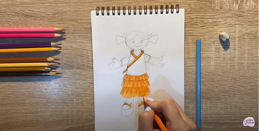 Рисуем Текстильная кукла