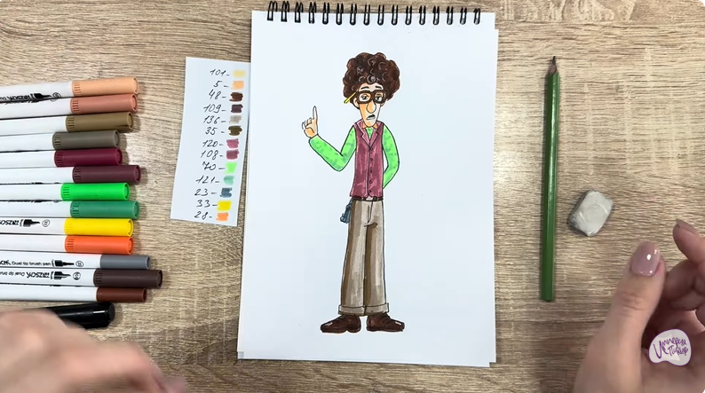 Рисуем Док Динозавров из «Доктор Динозавров»