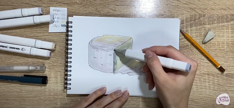 Рисуем Сыр "Фета"
