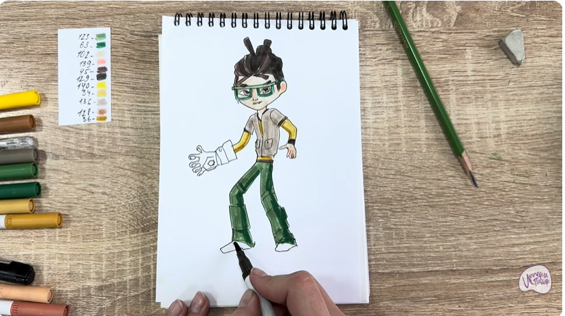 Рисуем Виктор из "герои Энвелла"