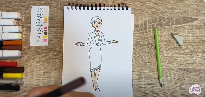 Рисуем Марлен из "Царевны"