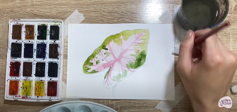 Рисуем Лист каладиума