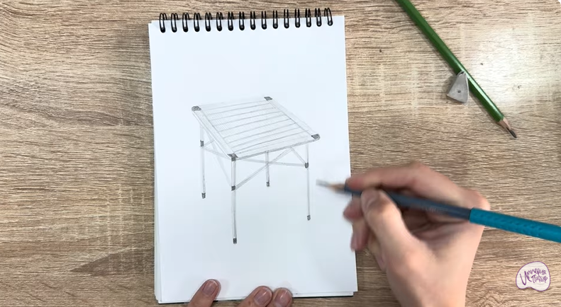 Рисуем Походный стол