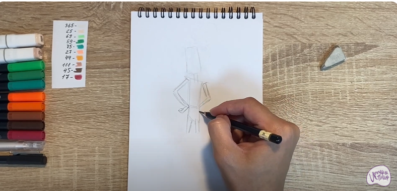 Рисуем Маракуда из мультфильма "Маракуда"