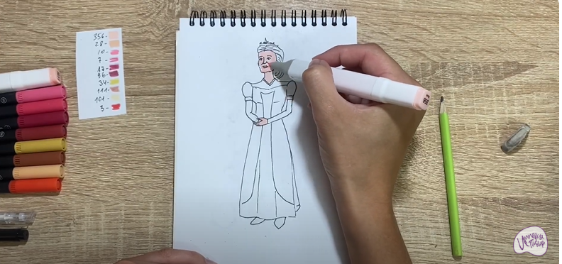 Рисуем Королева Лилиан из "Шрека"