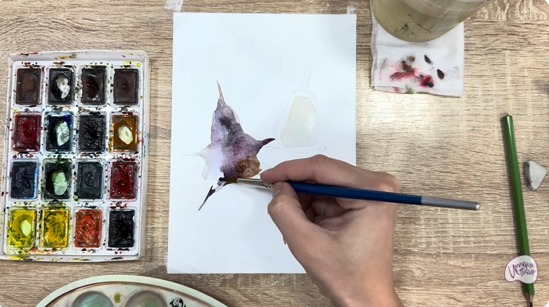 Рисуем Водяной орех