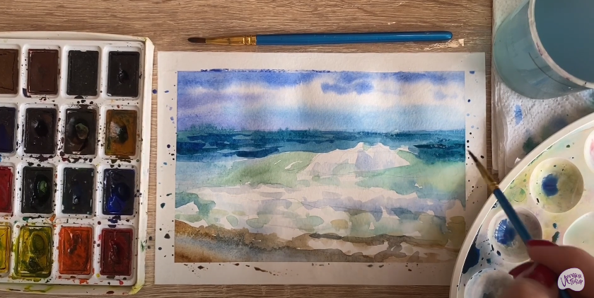Рисуем Волны на море