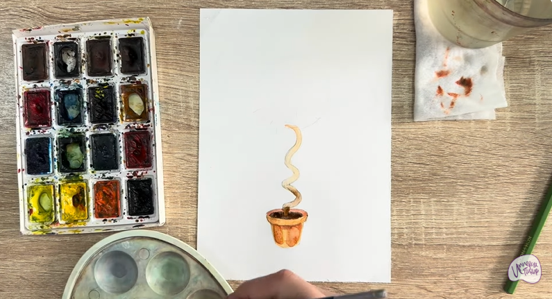 Рисуем Мирт обыкновенный