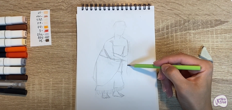 Рисуем Тала из "Моана"