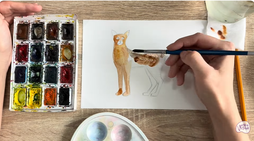 Рисуем Кошка "Чаузи"