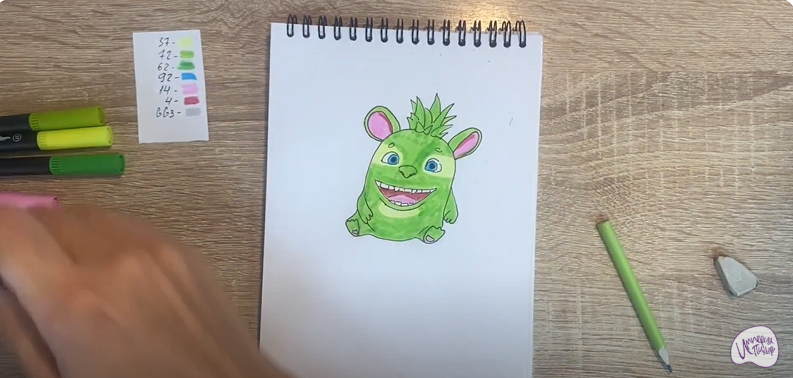 Рисуем Пиля из "Монсики"