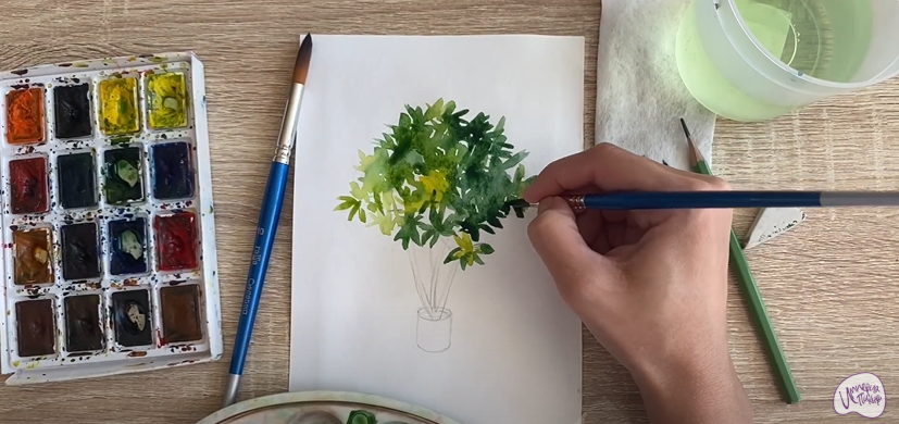 Рисуем Бересклет