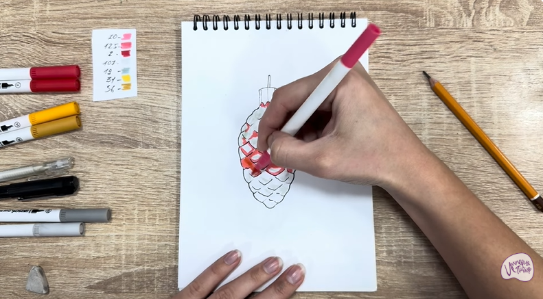 Рисуем Ёлочная игрушка